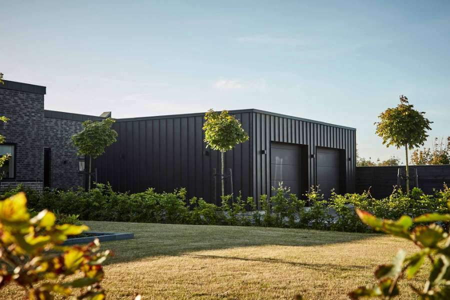 Stahlbekleidung einer Garage